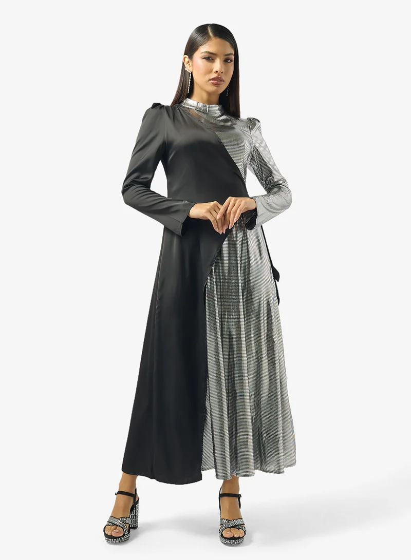 Khizana  Colorblock Tie up Dress for Women | Best Price UAE